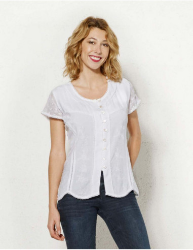 White blouse with short sleeves