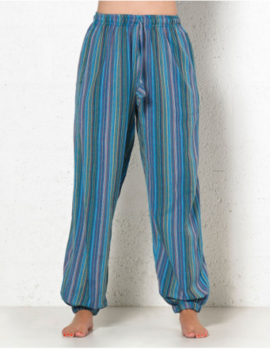 Striped cotton pants