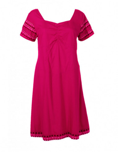 Robe courte originale en viscose avec broderies