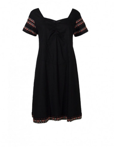 Rayon modal dress with embroideries