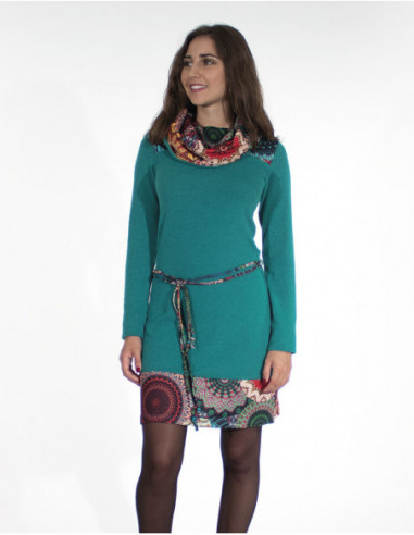 Colourful winter dress