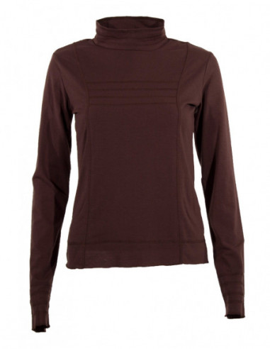 Long sleeve t-shirt with a funnel neck