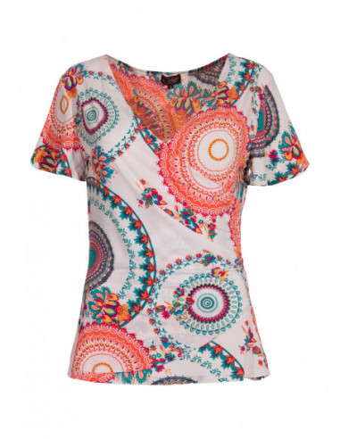 Women's and colorful wrap t-shirt