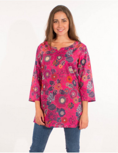 Large 3/4 sleeves summer women's tunic