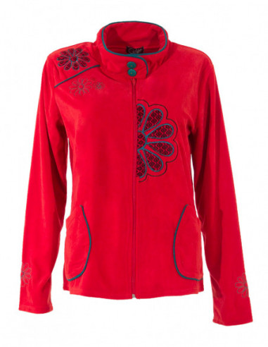 Velvet fleece jacket