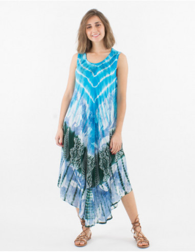 Tie and Dye beach trapeze dress