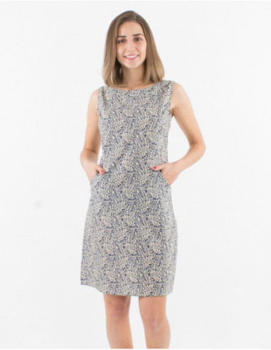 Original sleeveless flared dress