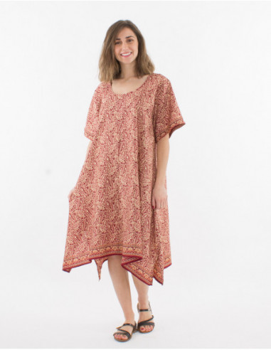 Indian floral print mid-length dress