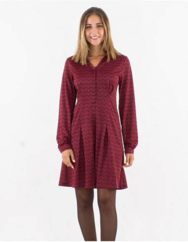 Maroon shirt sales dress