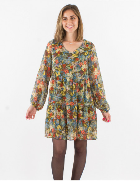 Robe 2025 automne fleurie