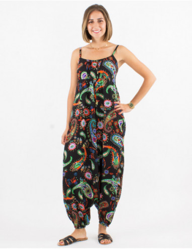 Women's original boho paisley and pant jumpsuit