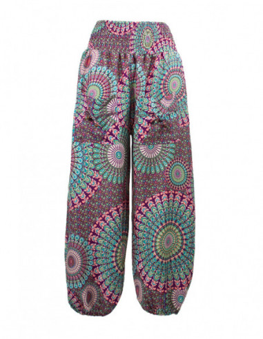 Peacock printed pants