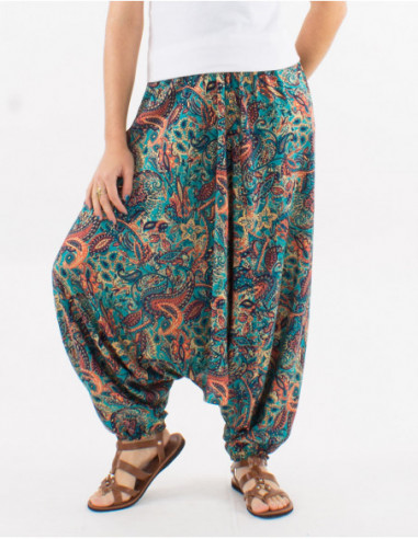 Gold cashmere boho sarouel pants