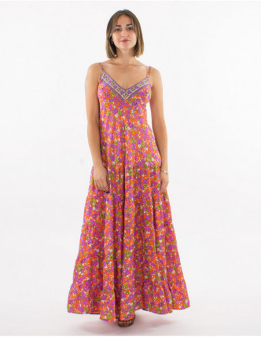 Robe d'été longue fluide romantique