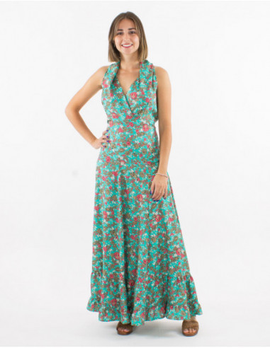 Romantic long dress cowl neck