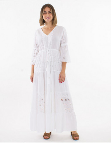 Long dress english style embroidery