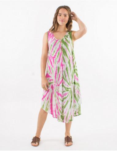 Beach dress with spirals Tie and Dye