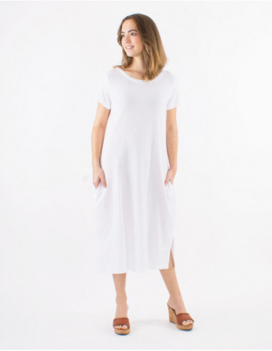 Straight long dress 100% cotton