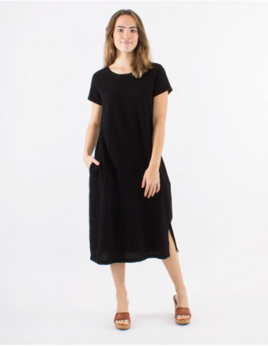 Straight long dress 100% cotton