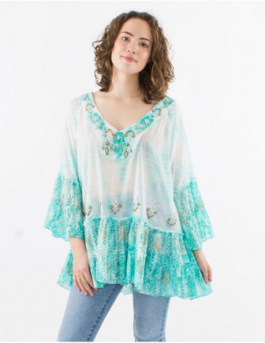 Original Tie Dye Tunic with Beads