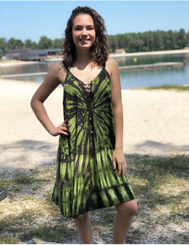 Two-tone Tie and Dye summer dress