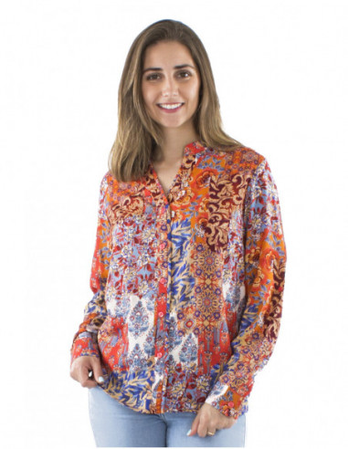 Original patchwork printed blouse