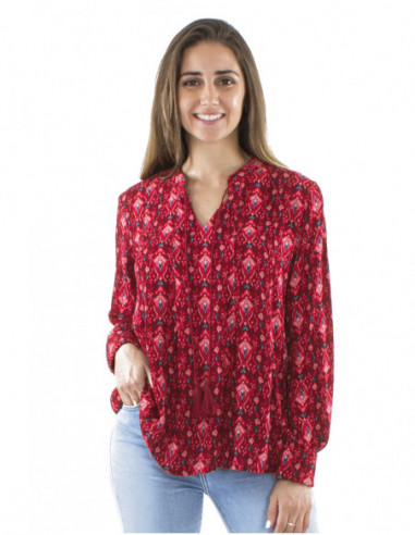 Original blouse with ethnic patterns