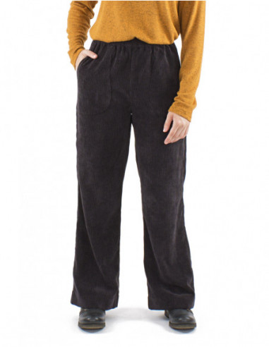 Wide cut corduroy pant with pockets