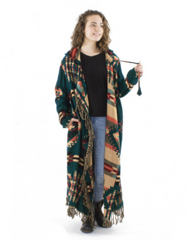 Long jacket, original ethnic patterns