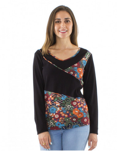 Long sleeves T-shirt, floral patterns