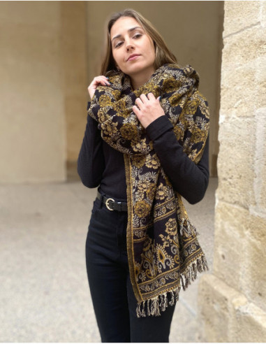 Foulard bohème fleuri